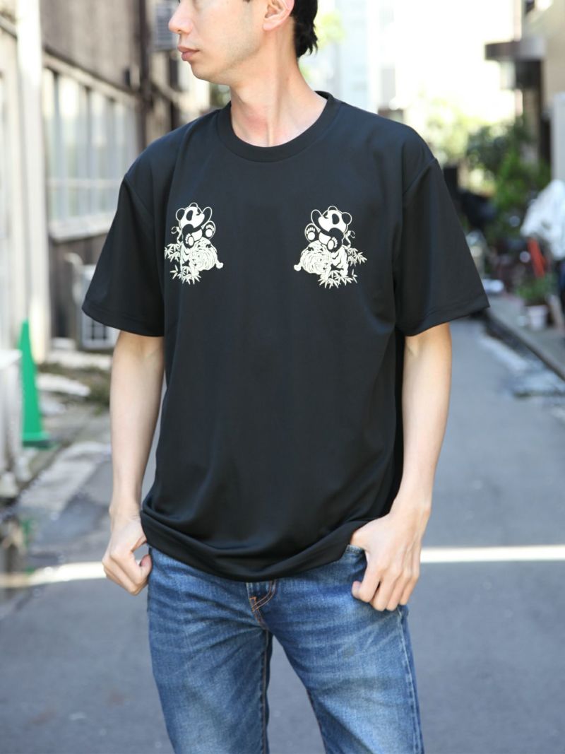 【PANDIESTA JAPAN】“竹虎パンダ”DRYメッシュ素材Tシャツ