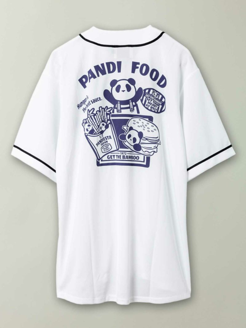 【PANDIESTA JAPAN】“ファーストフードパンダ”DRYメッシュ素材ベースボールシャツ