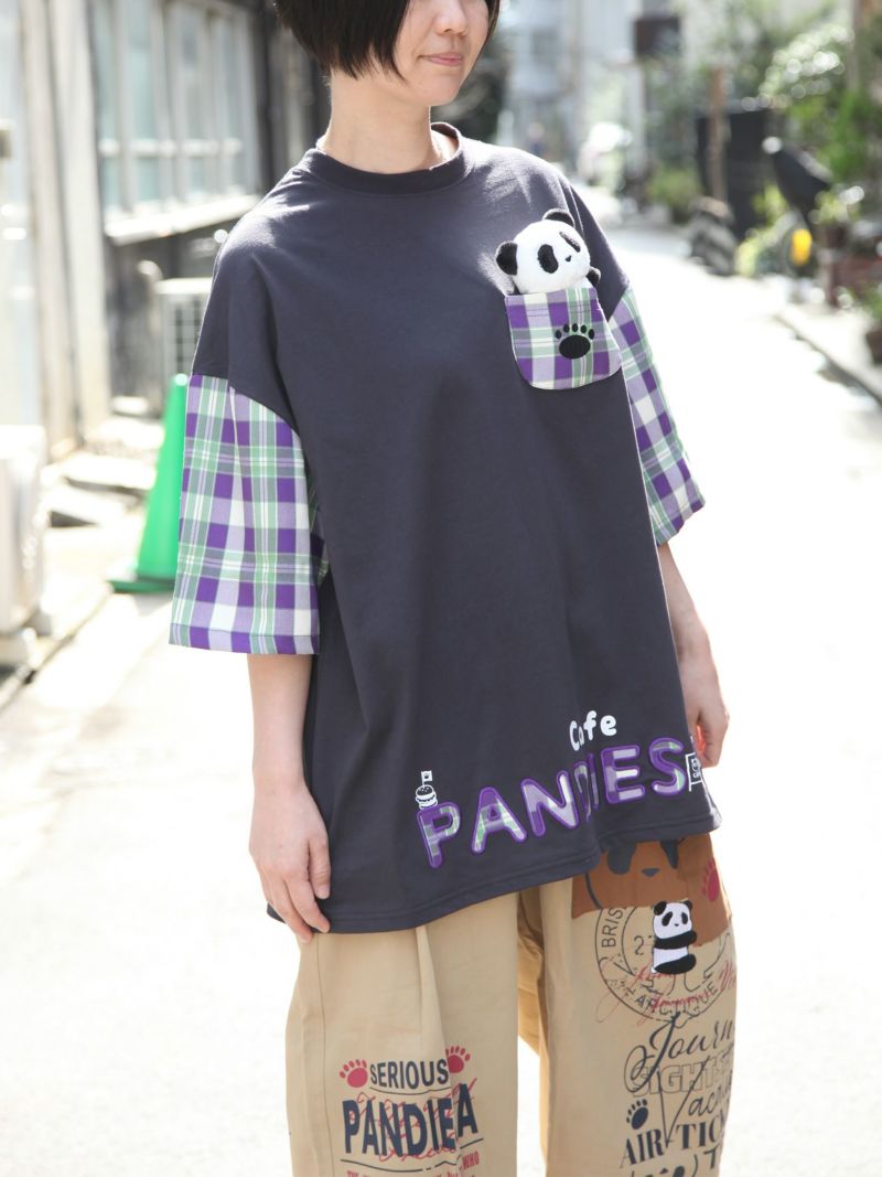 【PANDIESTA JAPAN】“パンダカフェ”ぬいぐるみ付きBIG Tシャツ