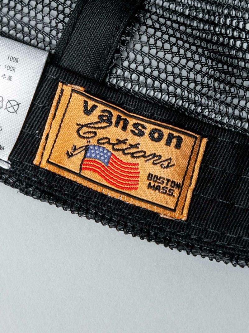 【VANSON】レザーロゴ メッシュキャップ＜50周年記念モデル＞