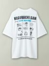 【NECOBUCHI-SAN】胸刺繍バックプリントBIGシルエット天竺Tシャツ