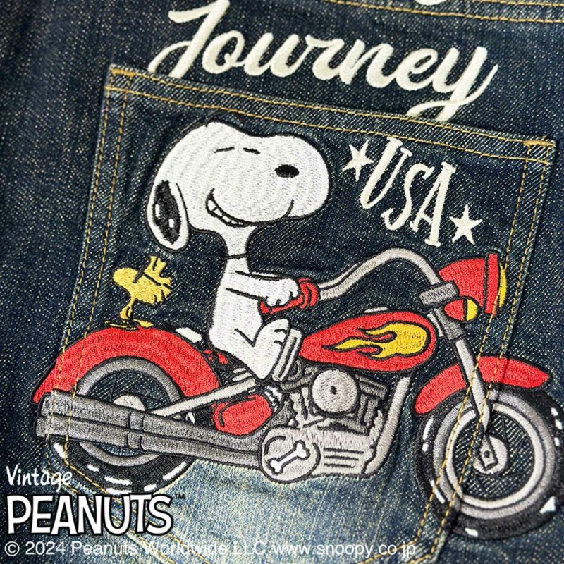 【FLAGSTAFF×PEANUTS】SNOOPY Everyday Jouney デニムパンツ