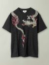 【絡繰魂】“巻龍”総刺繍ブロックジャガードTシャツ