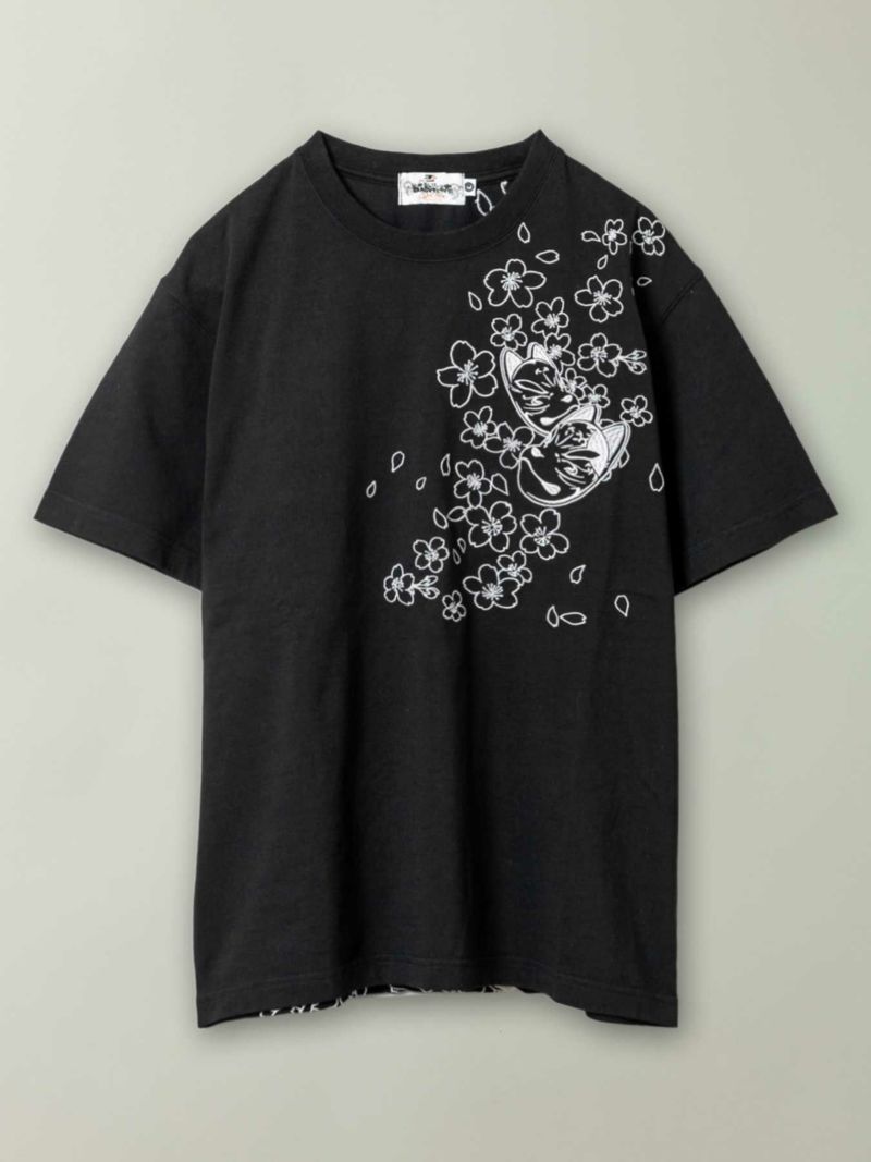 【絡繰魂】“花魁彫り”総刺繍Tシャツ