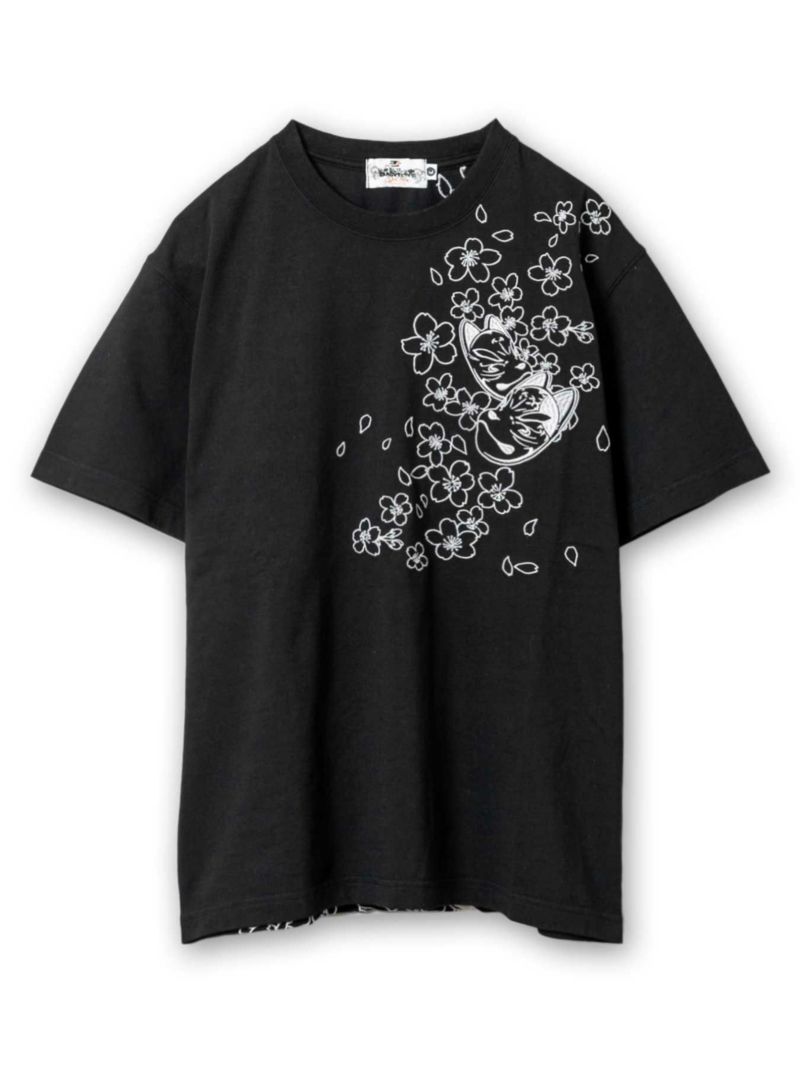 【絡繰魂】“花魁彫り”総刺繍Tシャツ