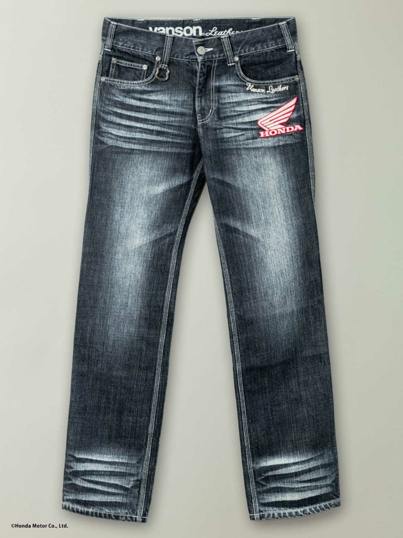 【HONDA×VANSON】“ウィングホイール”総刺繍デニムパンツ