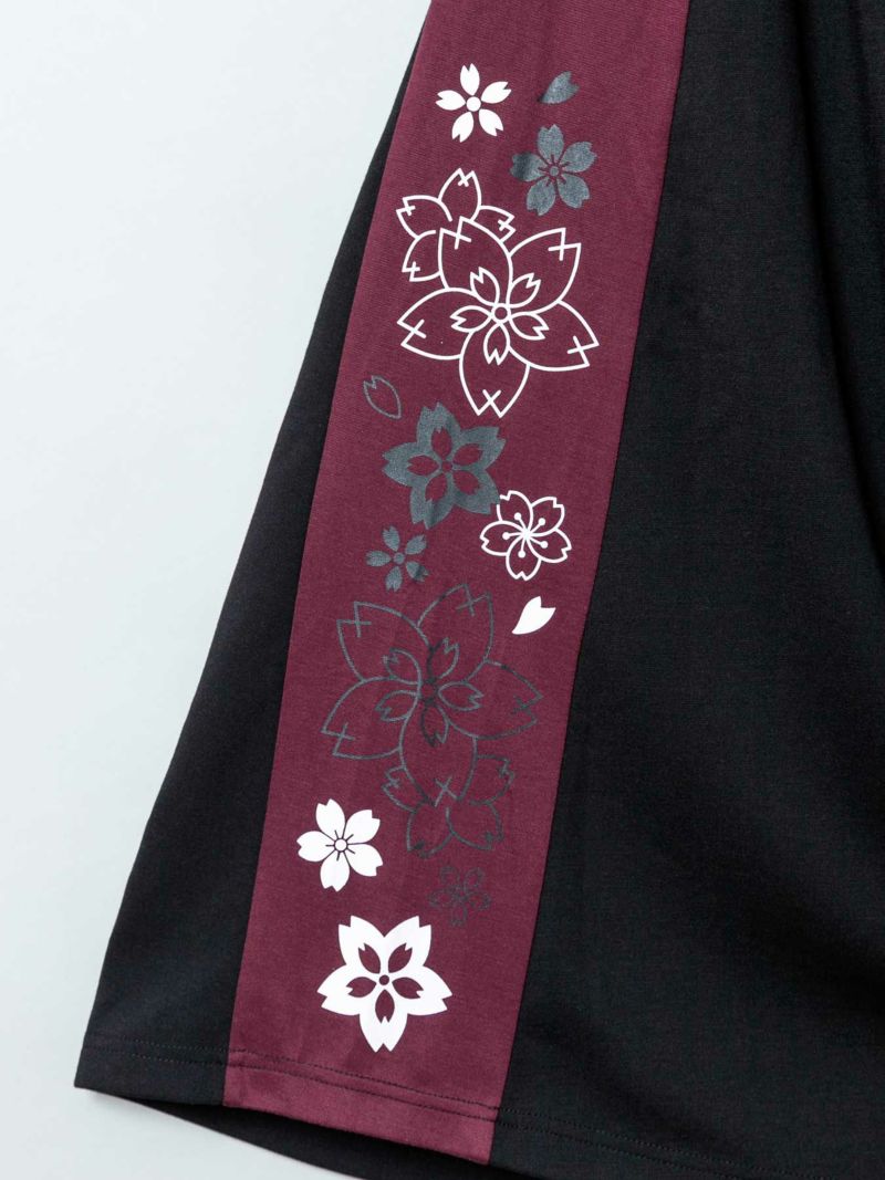 【雅結】桜刺繍サイド切替ロングスカート