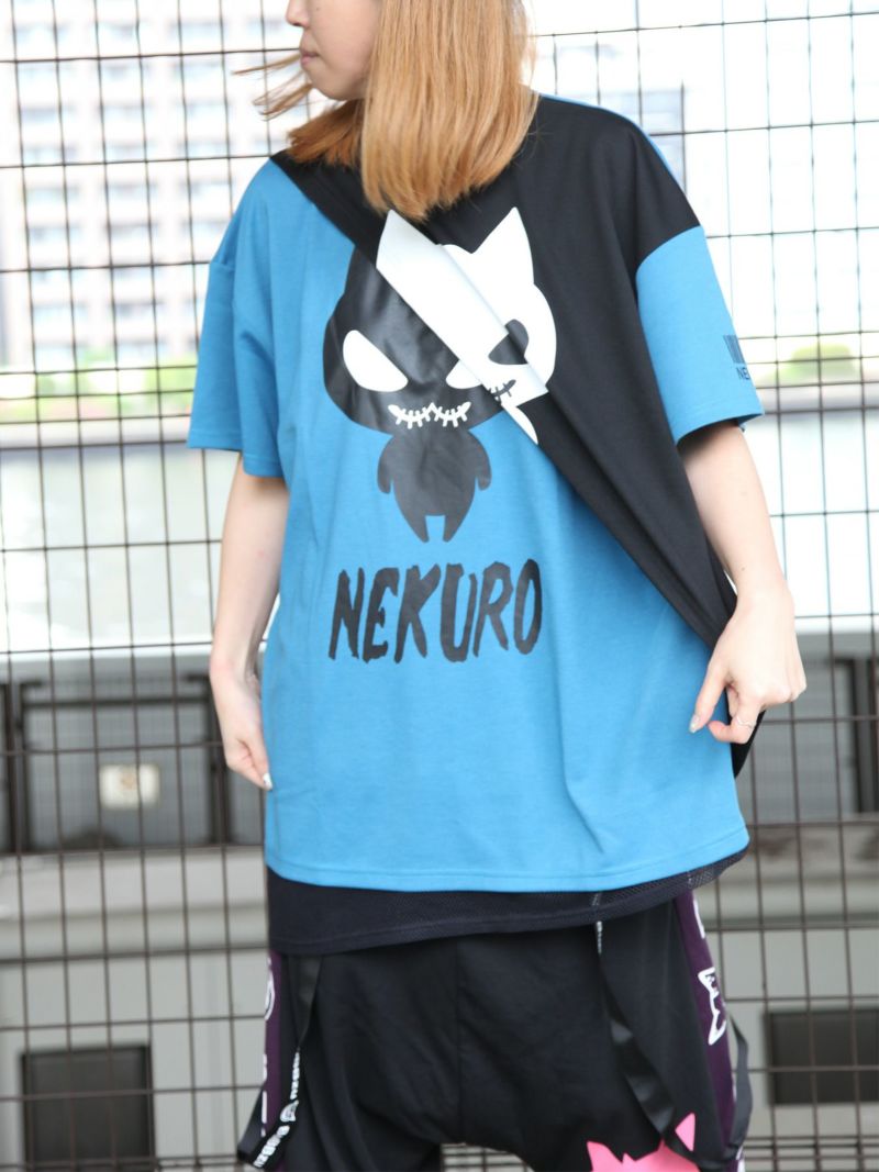 【NEKURO】メッシュ切り替えBIGシルエットTシャツ