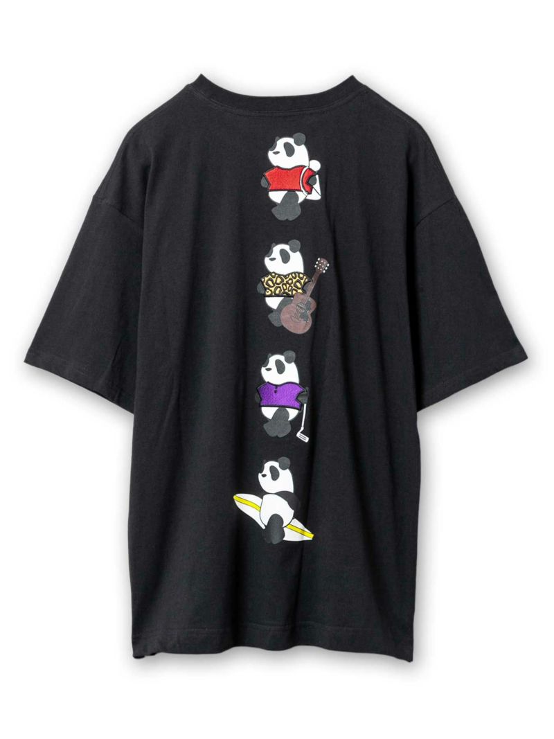 【PANDIESTA JAPAN】“ホビー＆プレイパンダ”刺繍入りTシャツ