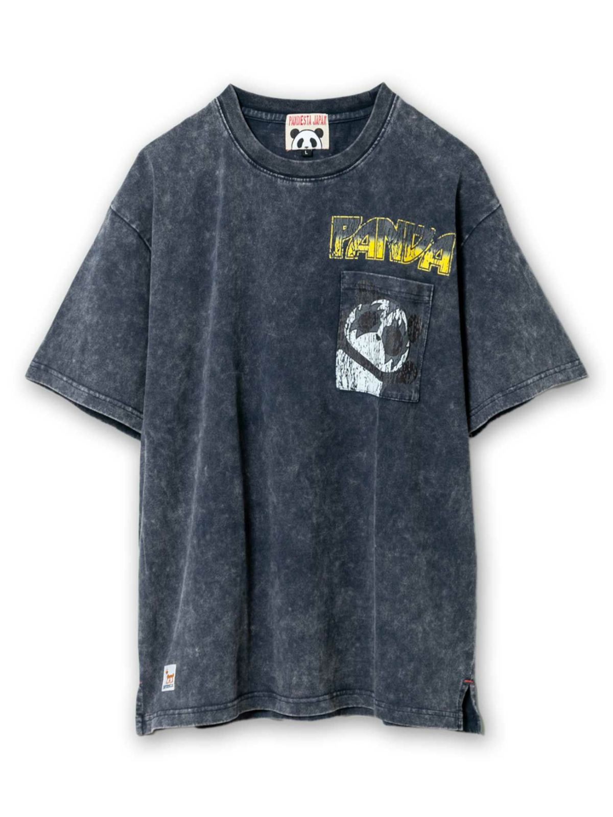  ＜予約＞【PANDIESTA JAPAN】“ロックパンダ From Hell”パウダー加工プリントTシャツ