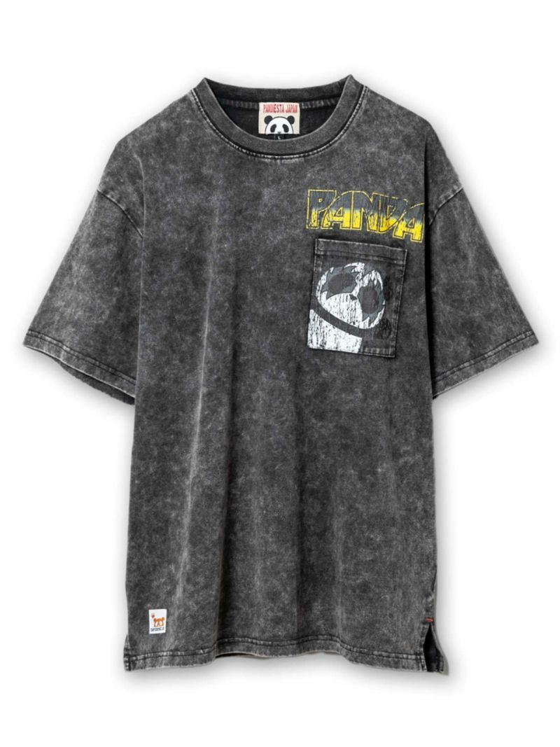  ＜予約＞【PANDIESTA JAPAN】“ロックパンダ From Hell”パウダー加工プリントTシャツ