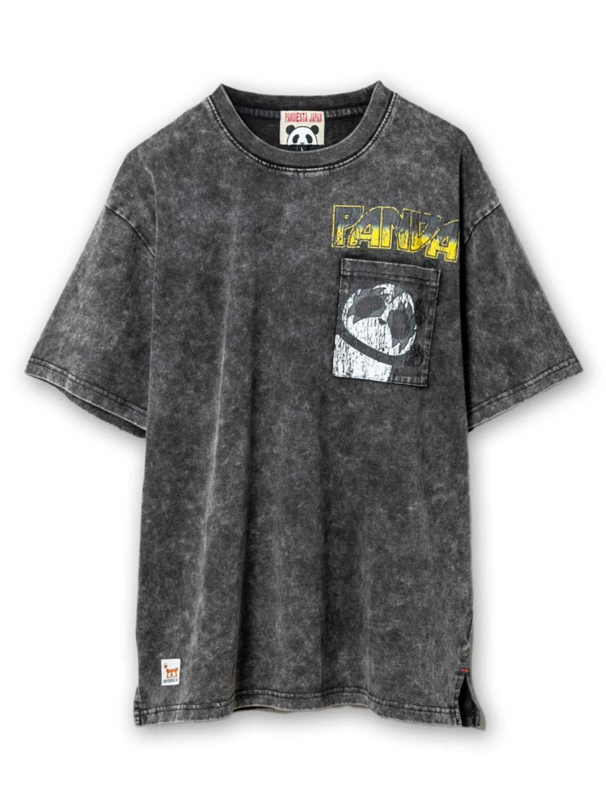  ＜予約＞【PANDIESTA JAPAN】“ロックパンダ From Hell”パウダー加工プリントTシャツ