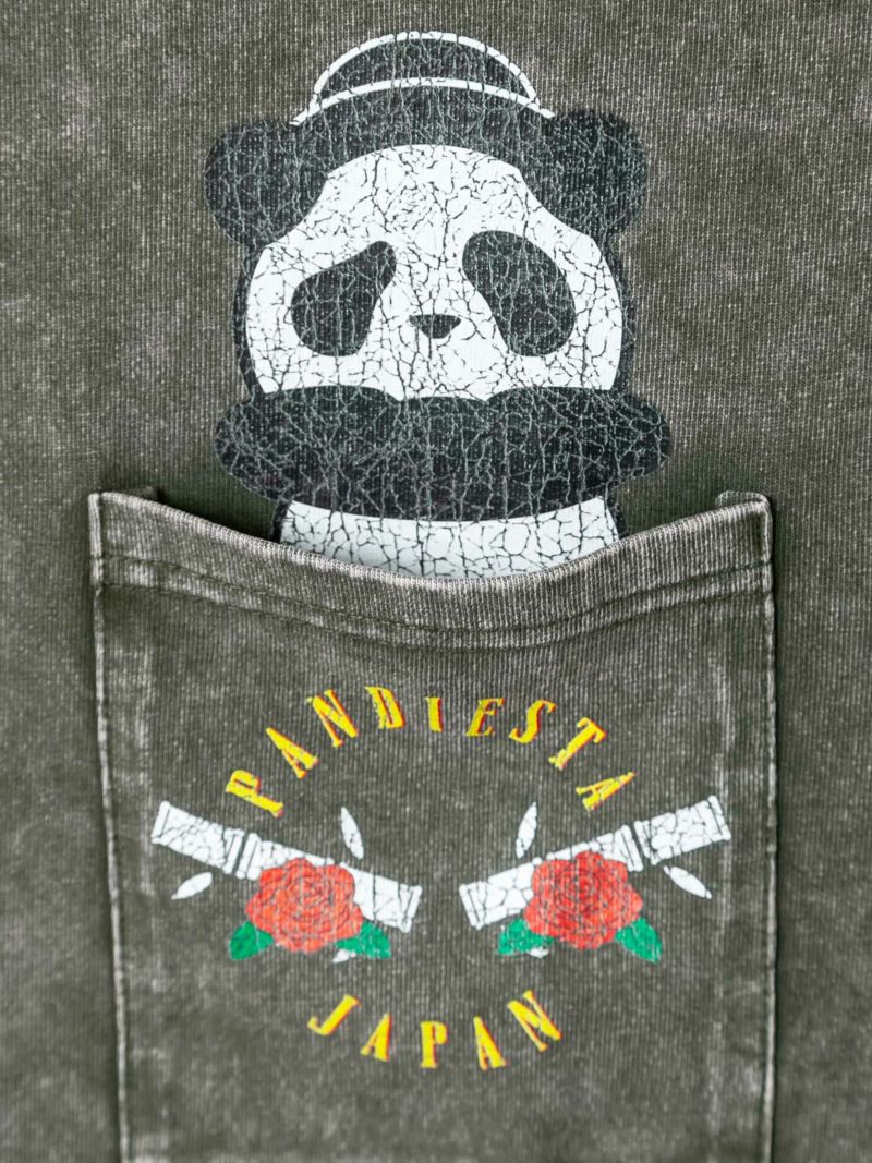 ＜予約＞【PANDIESTA JAPAN】“Welcome to the PANDA”パウダー加工プリントTシャツ