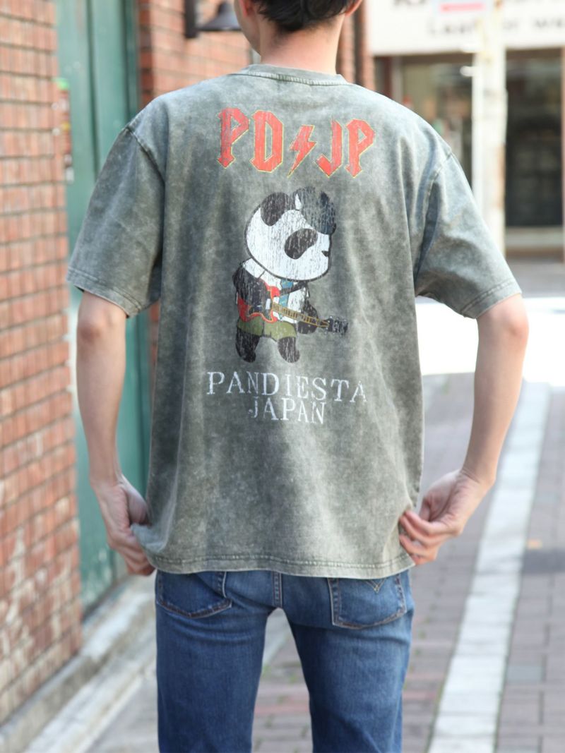 ＜予約＞【PANDIESTA JAPAN】“PD/JP ギタリスト”パウダー加工プリントTシャツ