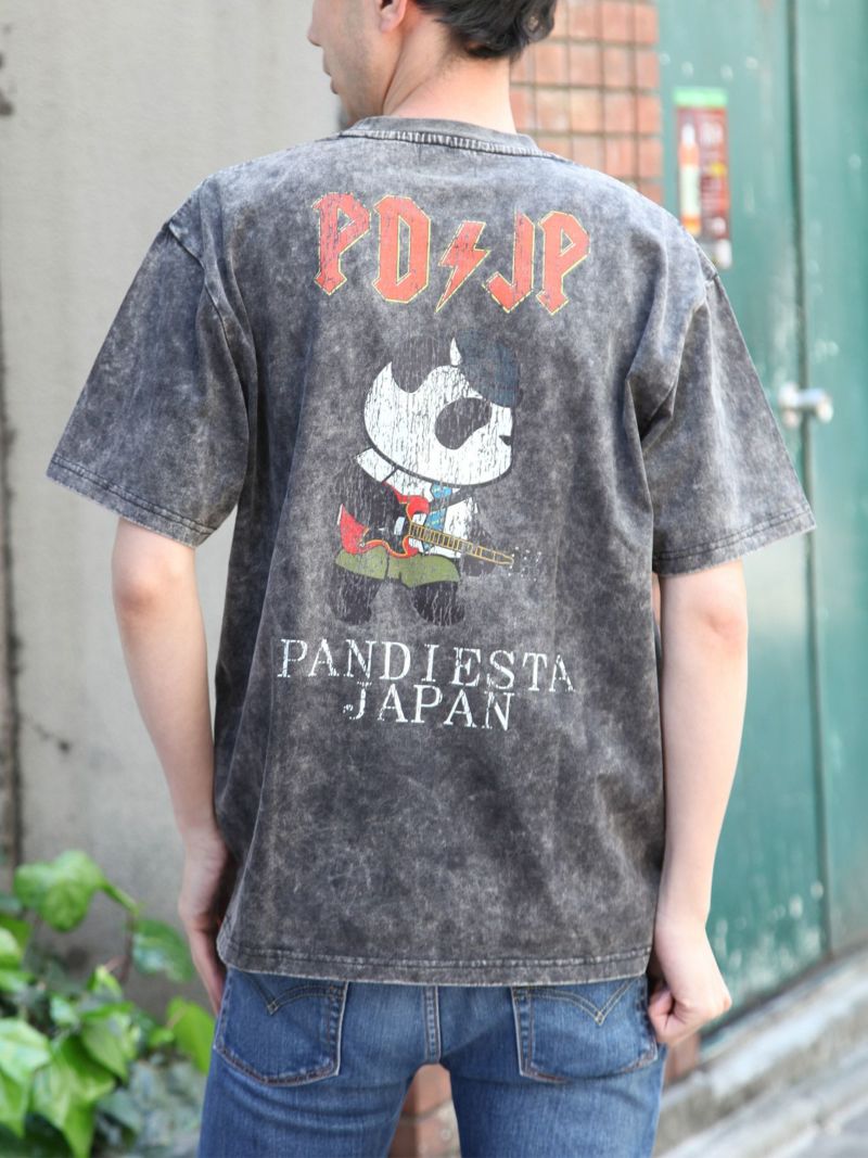 ＜予約＞【PANDIESTA JAPAN】“PD/JP ギタリスト”パウダー加工プリントTシャツ