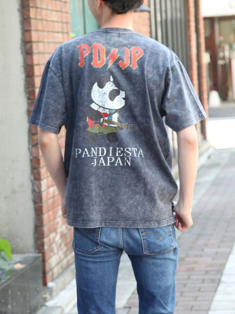 ＜予約＞【PANDIESTA JAPAN】“PD/JP ギタリスト”パウダー加工プリントTシャツ