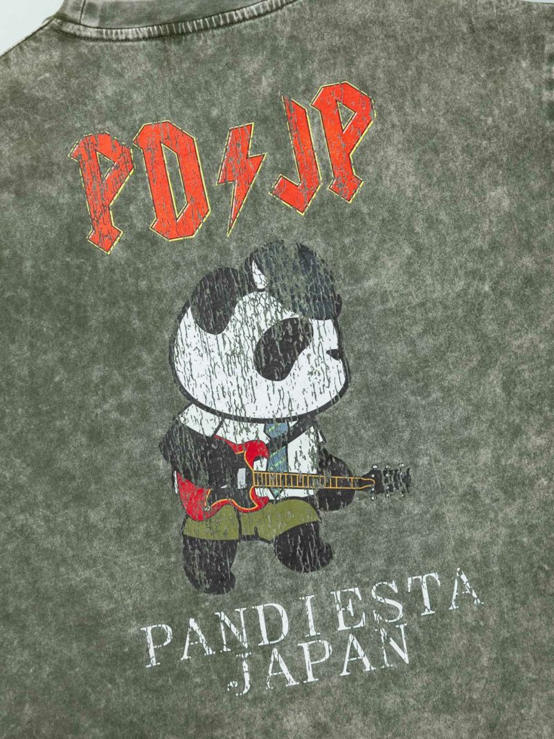 ＜予約＞【PANDIESTA JAPAN】“PD/JP ギタリスト”パウダー加工プリントTシャツ