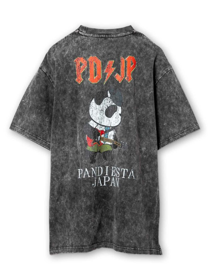 ＜予約＞【PANDIESTA JAPAN】“PD/JP ギタリスト”パウダー加工プリントTシャツ