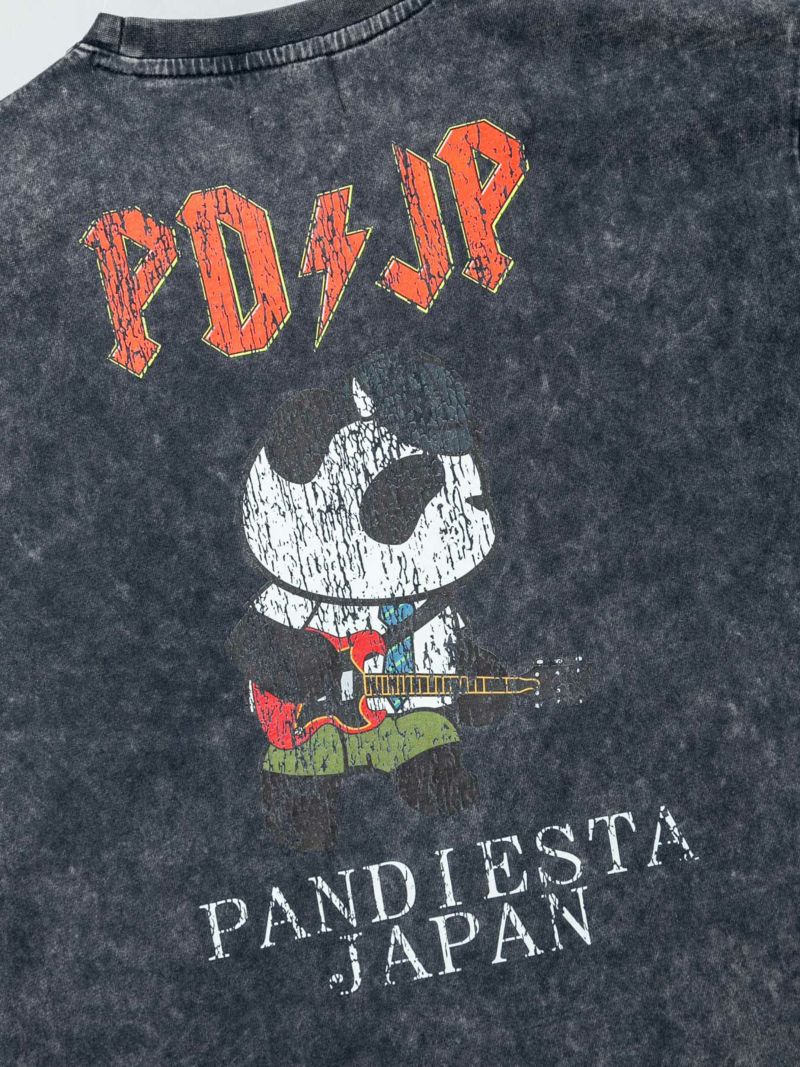 ＜予約＞【PANDIESTA JAPAN】“PD/JP ギタリスト”パウダー加工プリントTシャツ