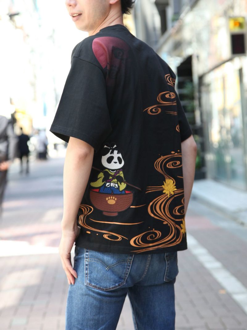 ＜予約＞【PANDIESTA JAPAN】“一寸熊猫”刺繍入りTシャツ
