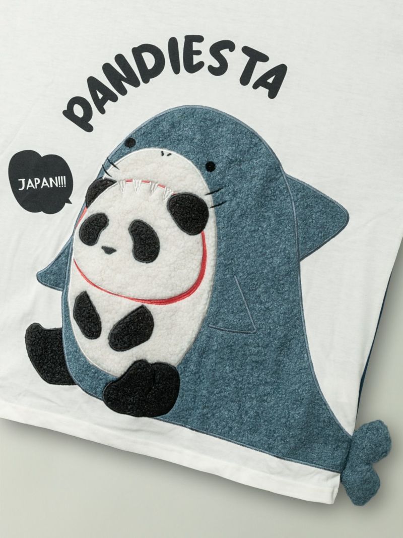 【PANDIESTA JAPAN】“着ぐるみサメパンダ”BIGシルエットTシャツ