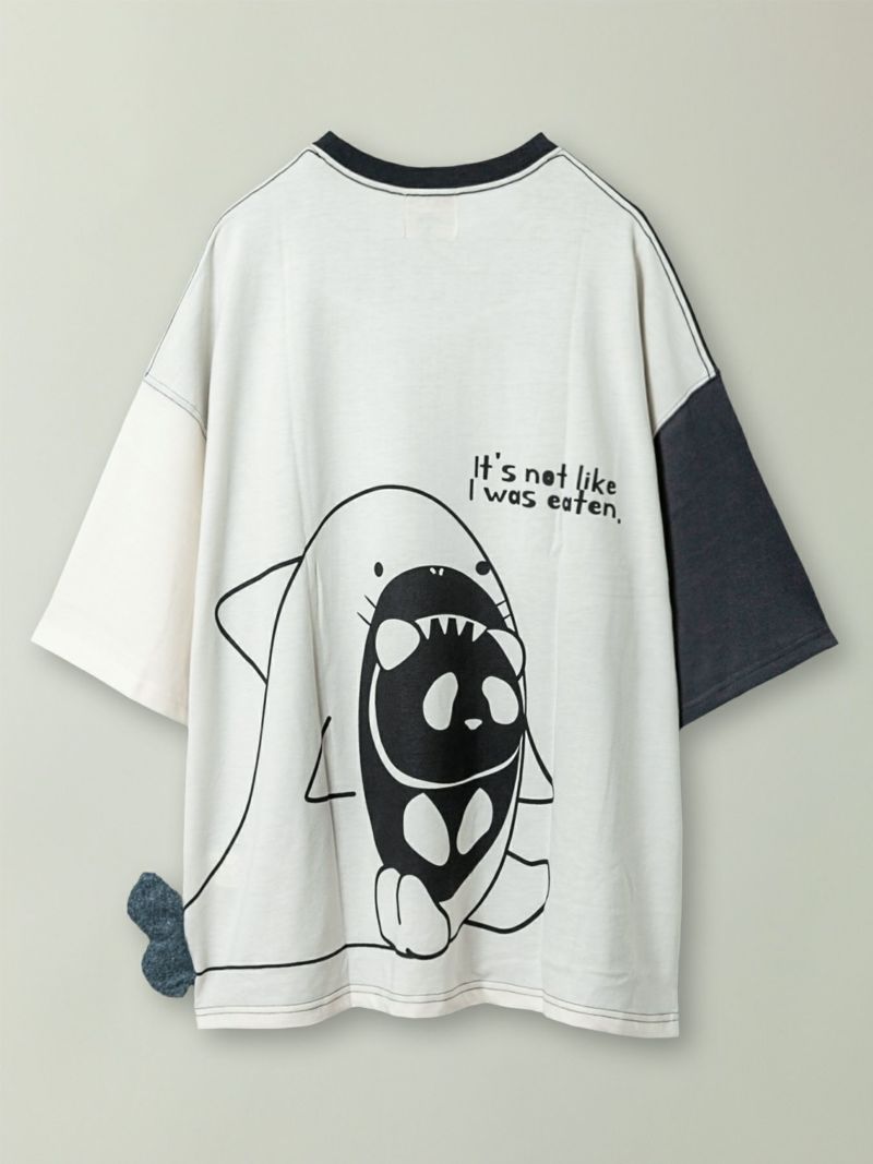 【PANDIESTA JAPAN】“着ぐるみサメパンダ”BIGシルエットTシャツ