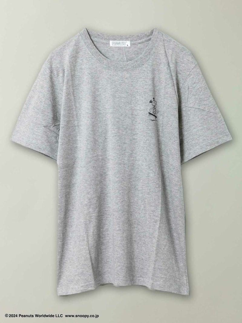 【PEANUTS】“スヌーピー：スケボー”プリントTシャツ