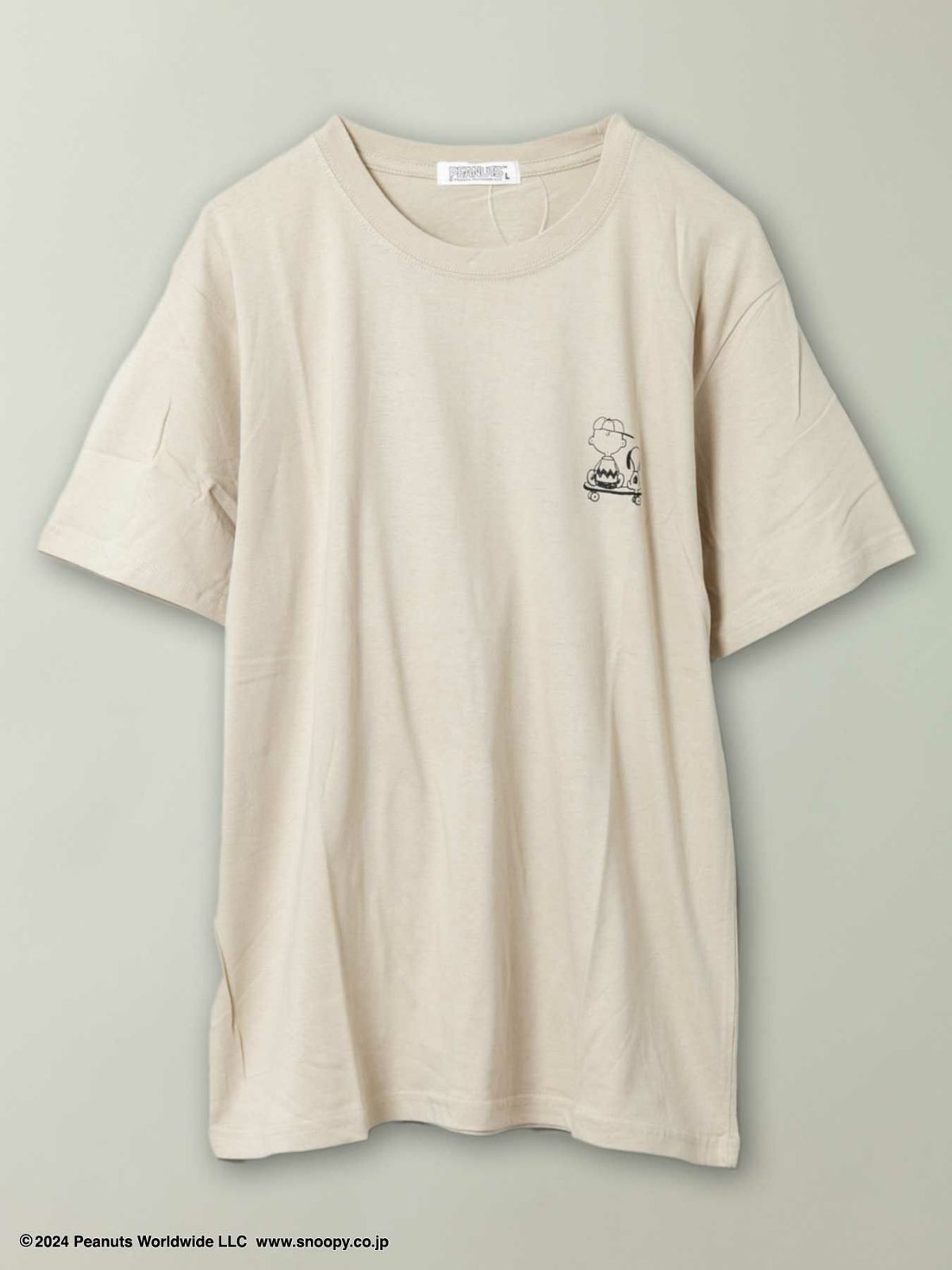 【PEANUTS】“スヌーピー：スケボー”プリントTシャツ