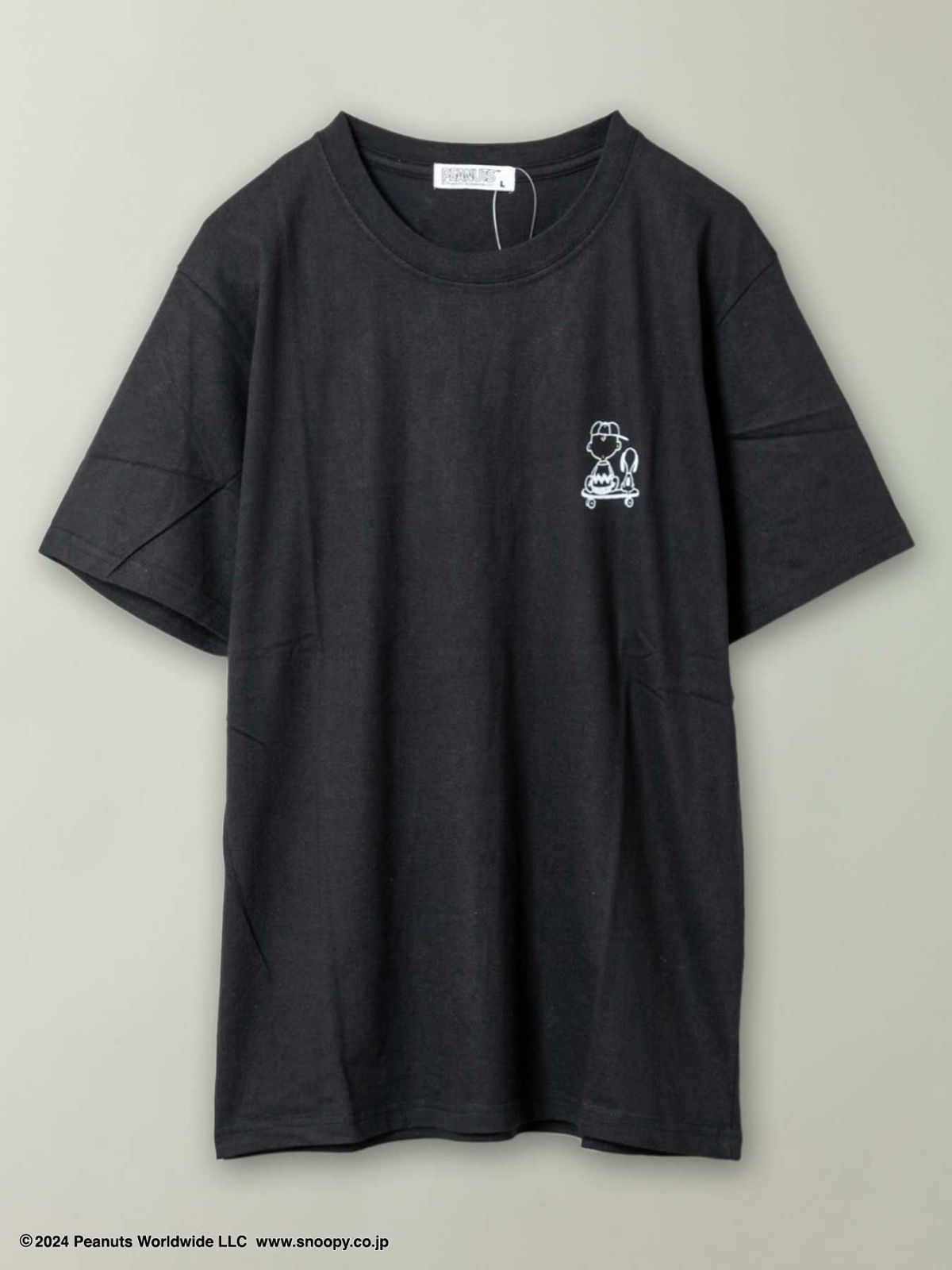 【PEANUTS】“スヌーピー：スケボー”プリントTシャツ