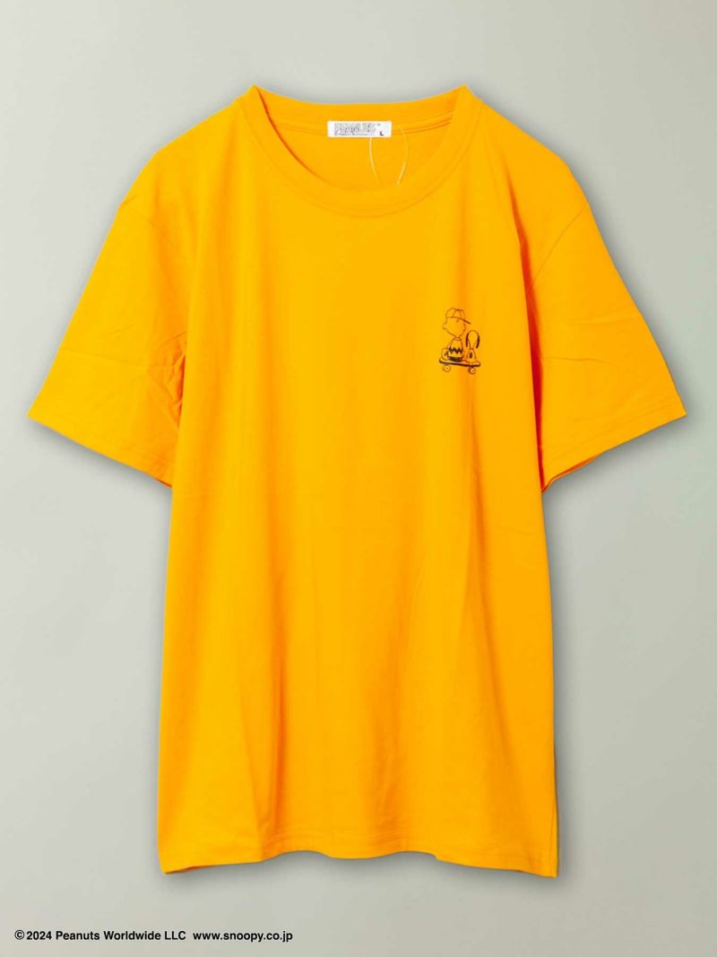 【PEANUTS】“スヌーピー：スケボー”プリントTシャツ