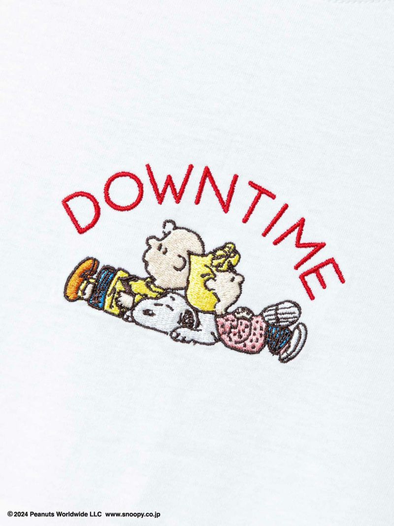 【PEANUTS】“スヌーピー”刺繍Tシャツ