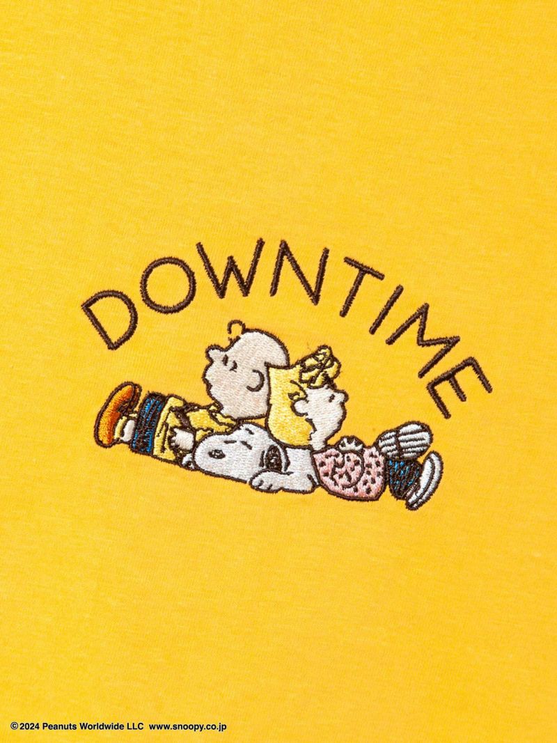 【PEANUTS】“スヌーピー”刺繍Tシャツ