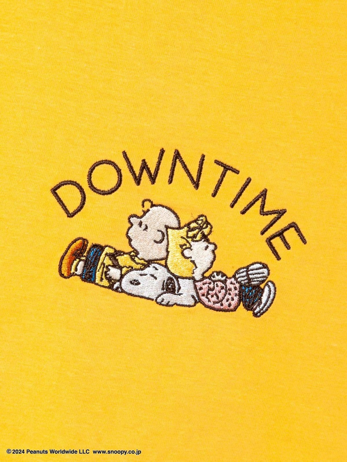 【PEANUTS】“スヌーピー”刺繍Tシャツ