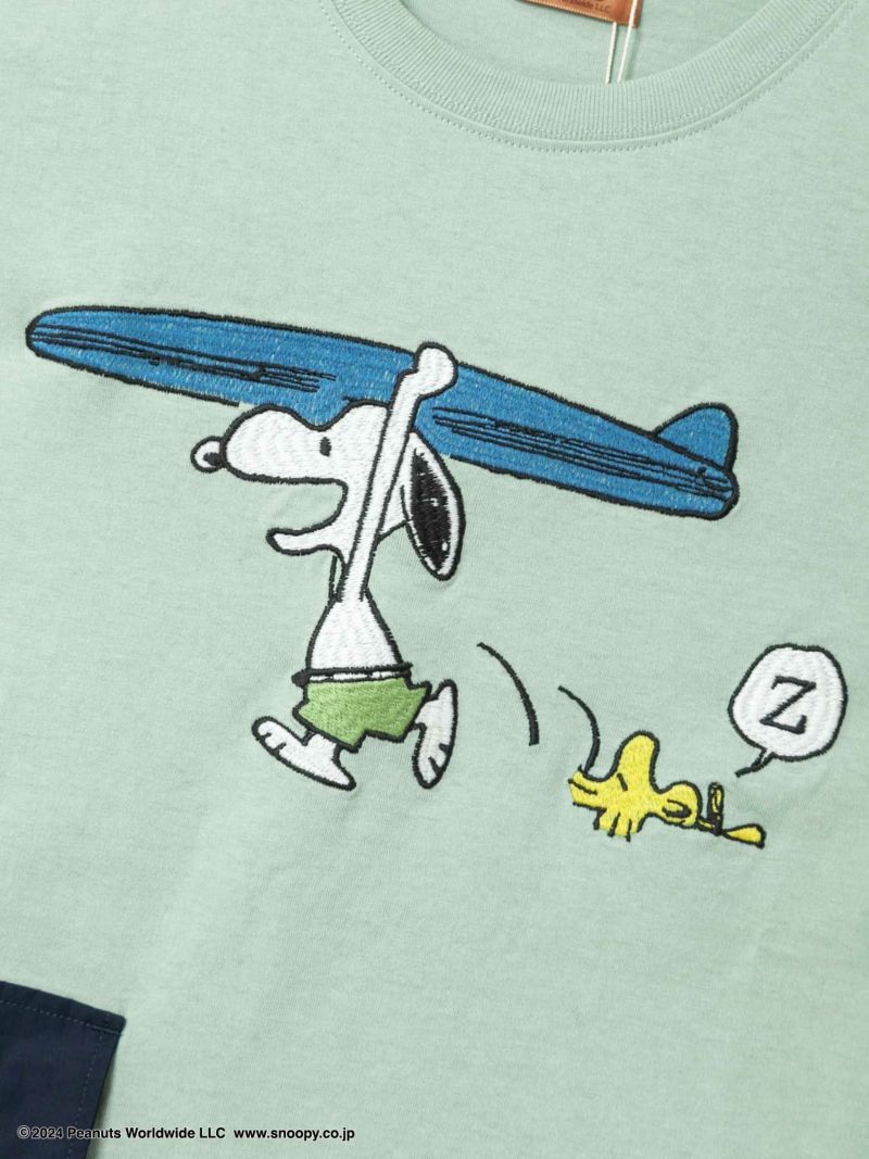 【JUICY×PEANUTS】≪100着限定≫“VINTAGE SNOOPY”ナイロンポケットTシャツ〔別注〕