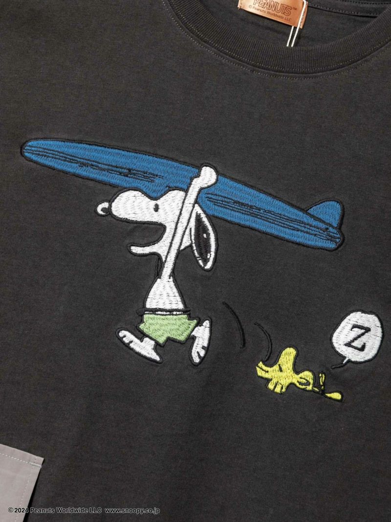 【JUICY×PEANUTS】≪100着限定≫“VINTAGE SNOOPY”ナイロンポケットTシャツ〔別注〕