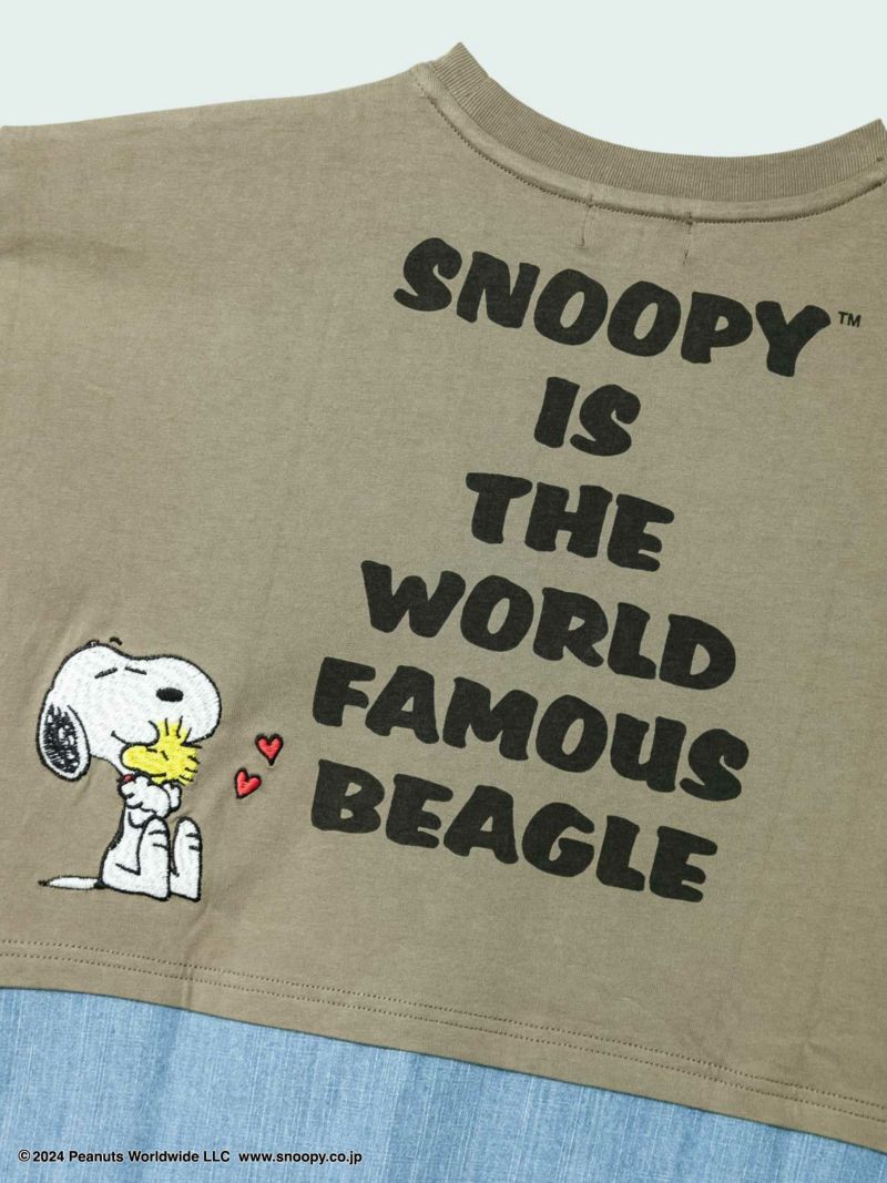 【JUICY×PEANUTS】≪100着限定≫“VINTAGE SNOOPY”デニム切替チュニック〔別注〕