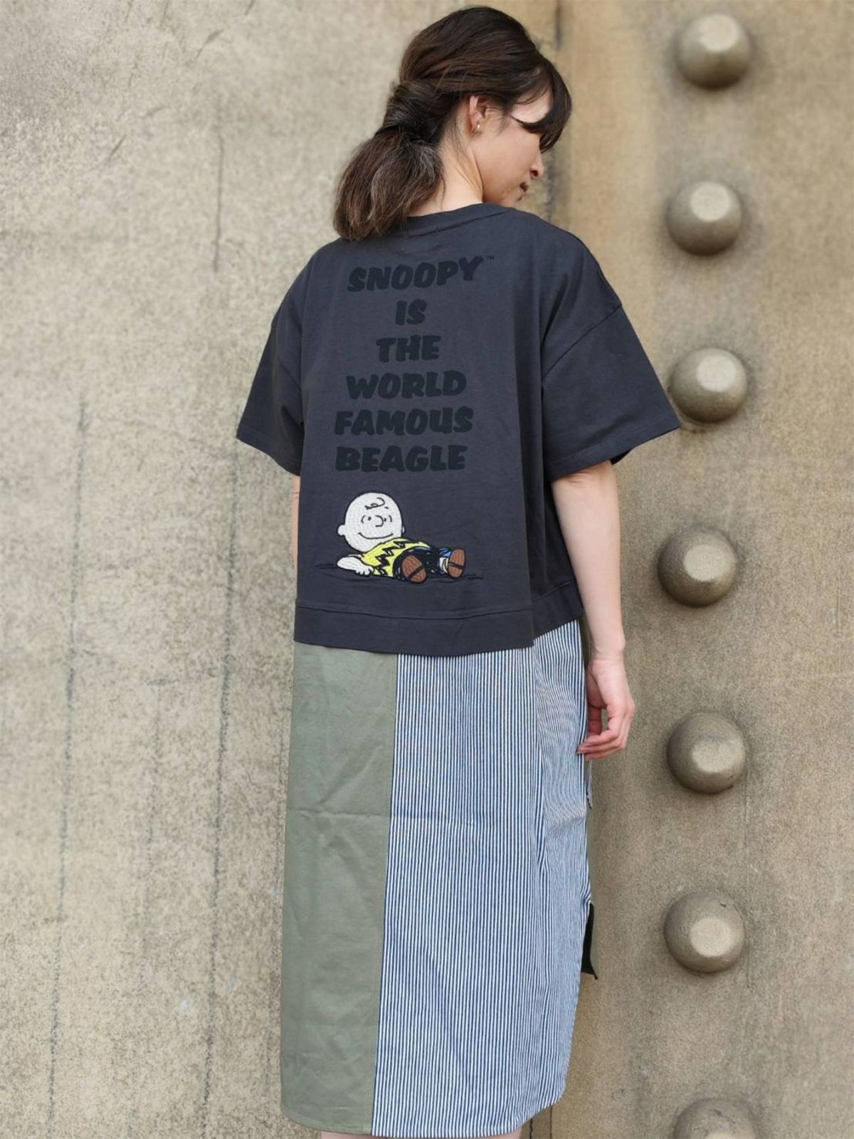 【JUICY×PEANUTS】≪100着限定≫“VINTAGE SNOOPY”デニム切替ワンピース〔別注〕