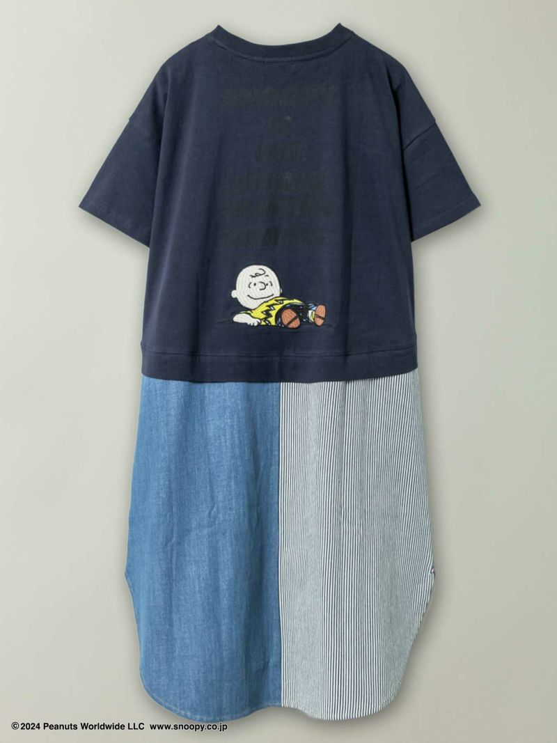 【JUICY×PEANUTS】≪100着限定≫“VINTAGE SNOOPY”デニム切替ワンピース〔別注〕