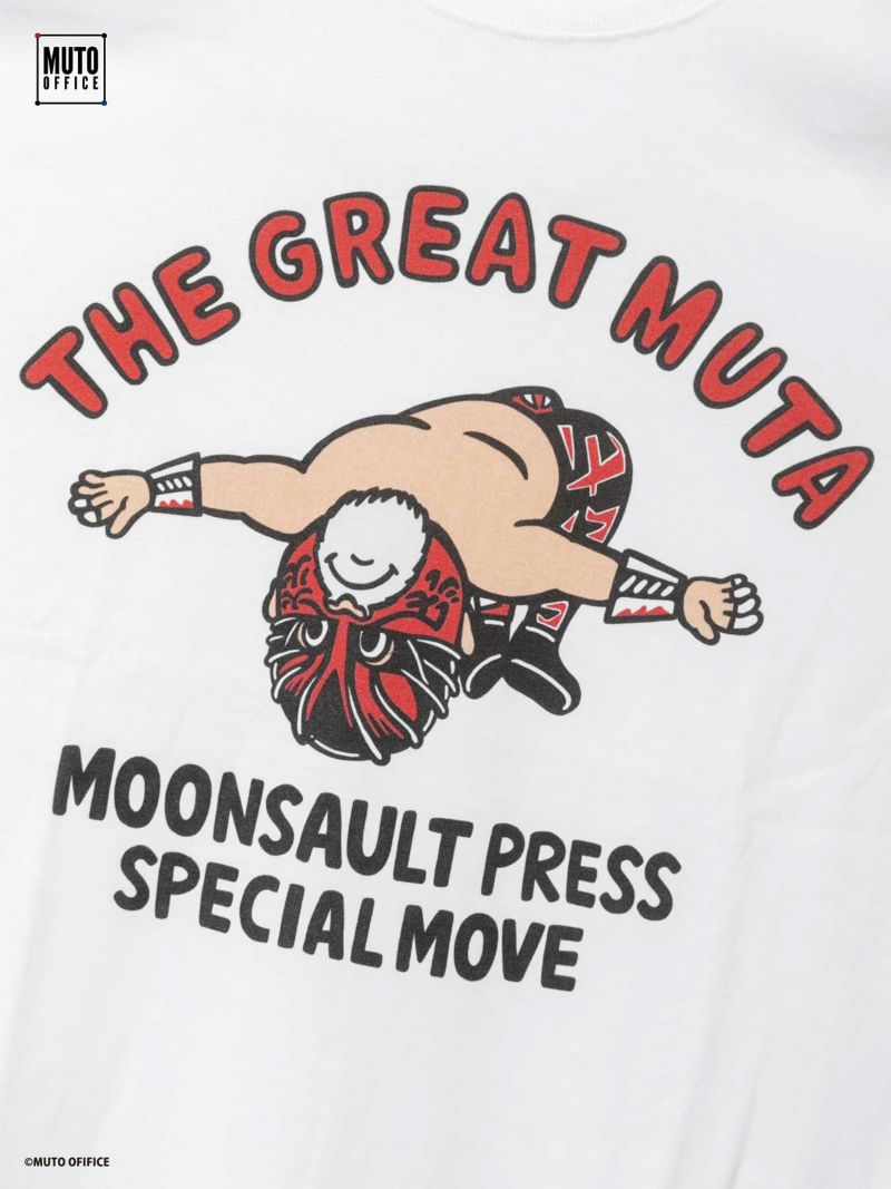 【THE GREAT MUTA】“MOONSAULT PRESS”プリントTシャツ