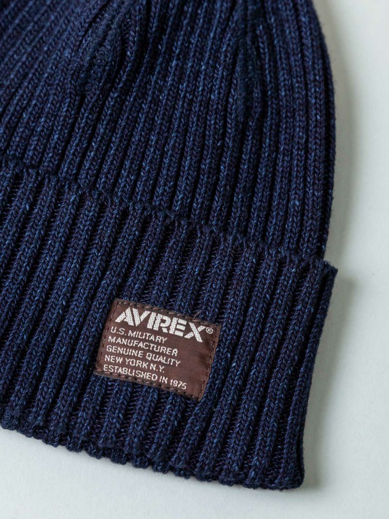 【AVIREX】INDIGO KNIT CAP