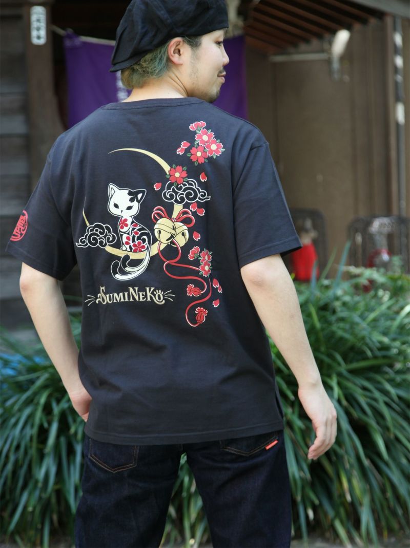 【SUMINEKO】“スミサクラ”刺繍入りTシャツ