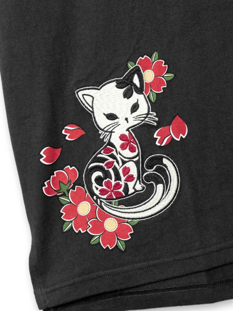 【SUMINEKO】“スミサクラ”刺繍入りTシャツ