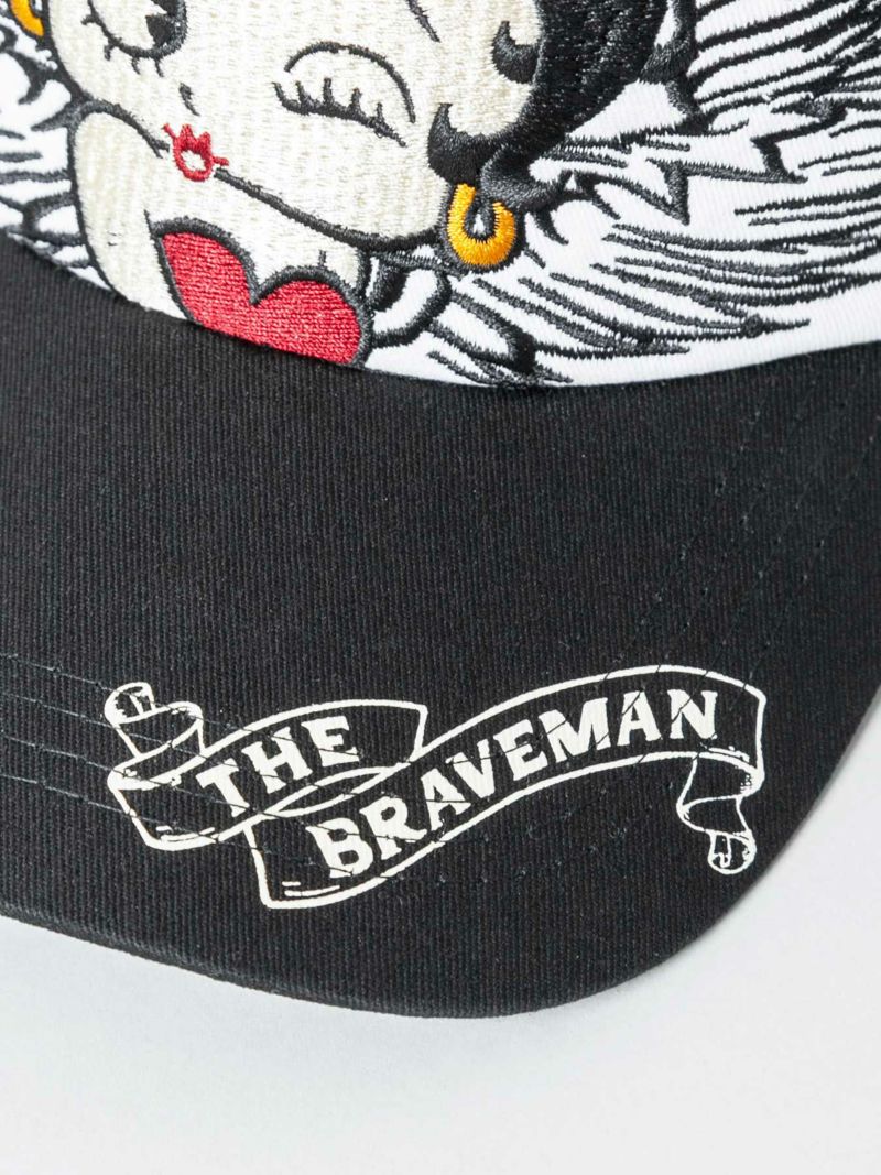 【The BRAVE-MAN×BETTY BOOP】“エンジェルベティ”刺繍入りメッシュキャップ