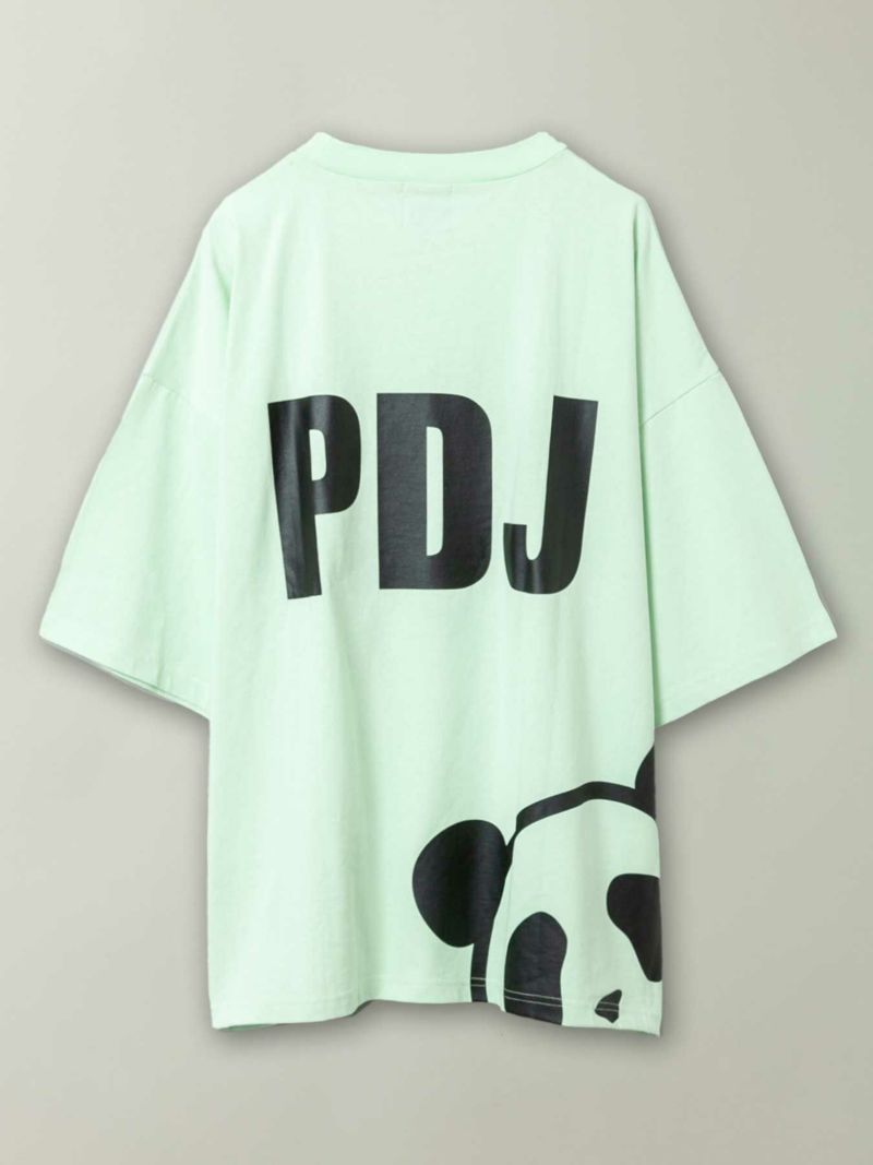 【PANDIESTA JAPAN】“スイカ大好きパンダさん”刺繍入りBIGシルエットTシャツ