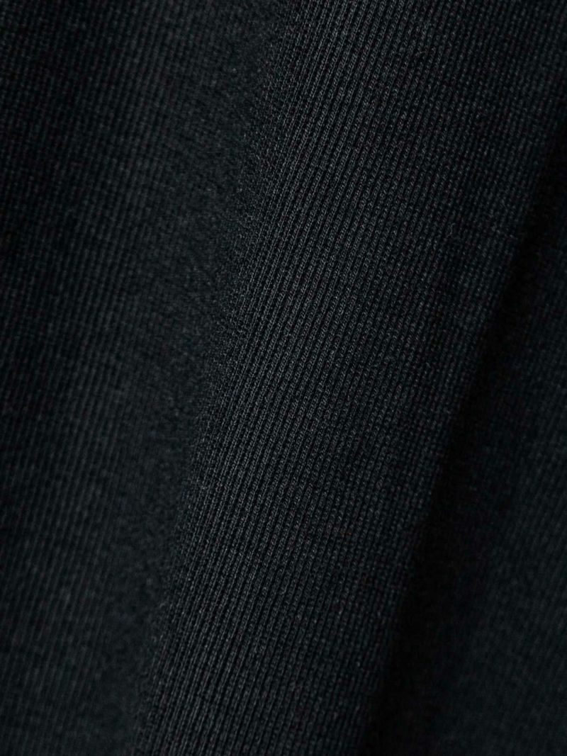 【Norton】ブラックロゴ 総刺繍VネックテレコTシャツ