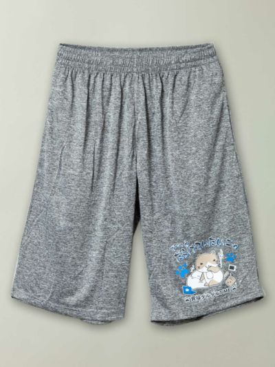 ≪17%OFF≫【NECOBUCHI-SAN】<br>“だらけていたいニャ”プリントスウェットショーツ≪返品・取寄対応不可≫
