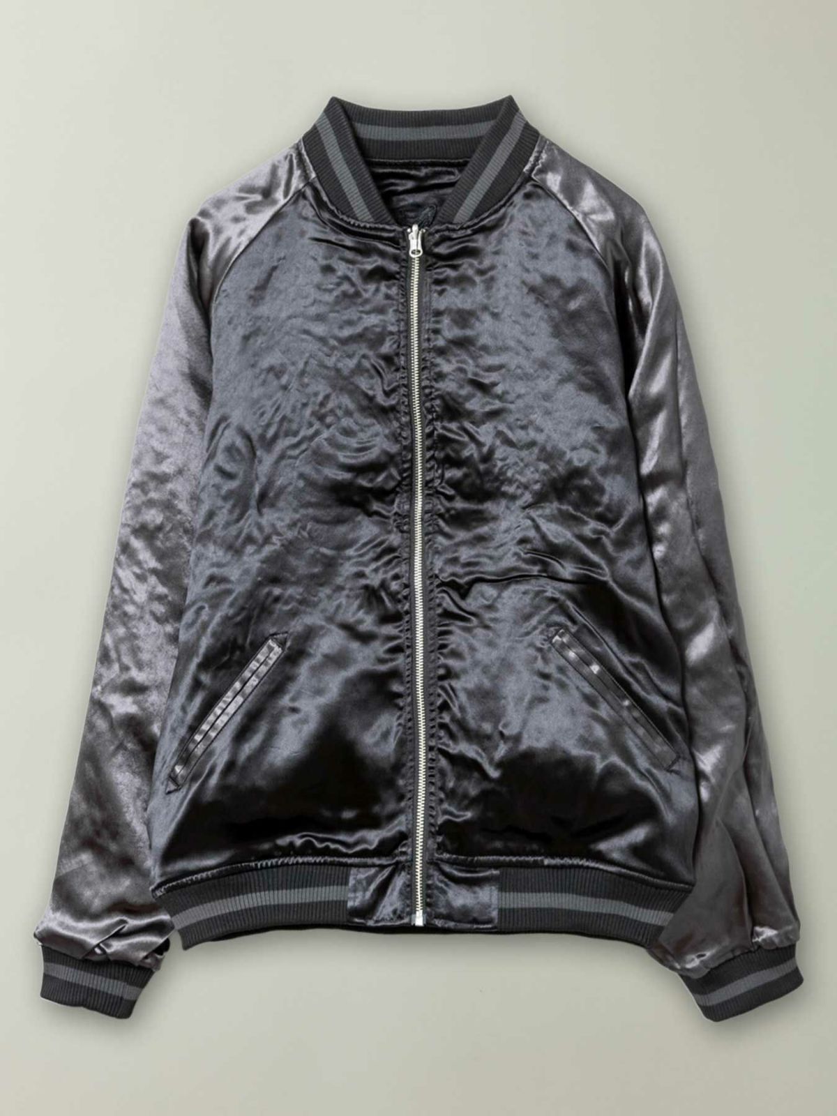 【絡繰魂・粋】“古の龍桜”総刺繍リバーシブルスカジャン