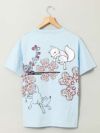 【今昔 -KON-JAKU-】“狼ちゃんに華文様を添えて”刺繍入りTシャツ