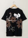 【今昔 -KON-JAKU-】“狼ちゃんに華文様を添えて”刺繍入りTシャツ