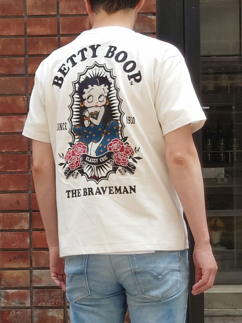 【The BRAVE-MAN×BETTY BOOP】“マリアベティ”刺繍入りTシャツ